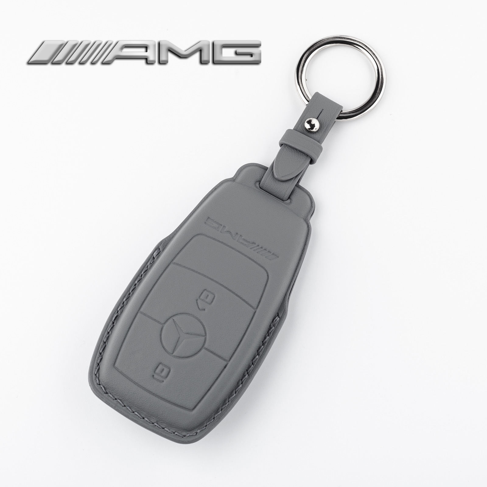 Кожаный чехол для ключа Mercedes-Benz AMG MR66. Фото 2