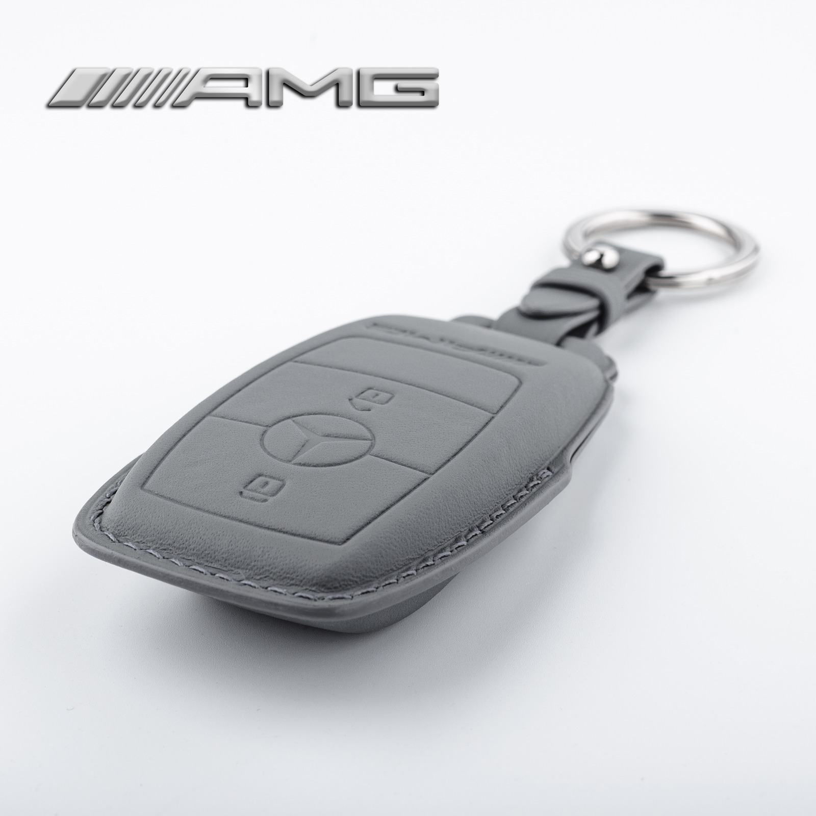 Кожаный чехол для ключа Mercedes-Benz AMG MR66. Фото 4
