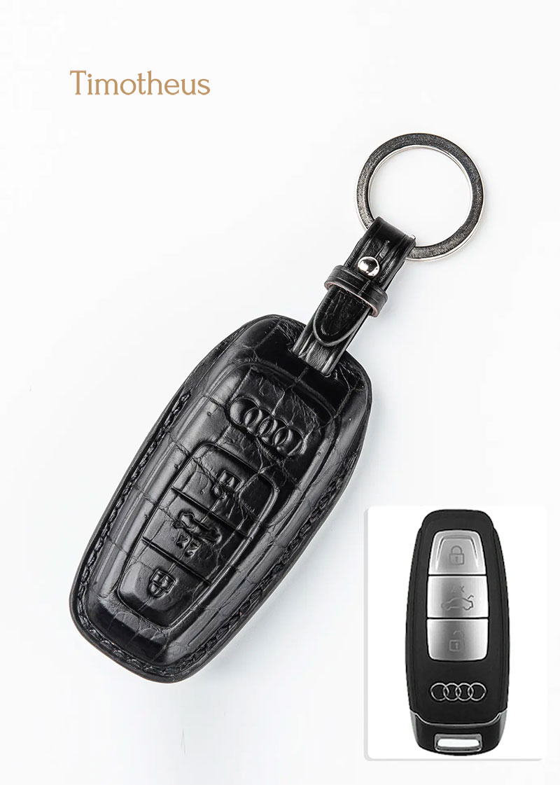 Чехол на ключ Audi из кожи крокодила
